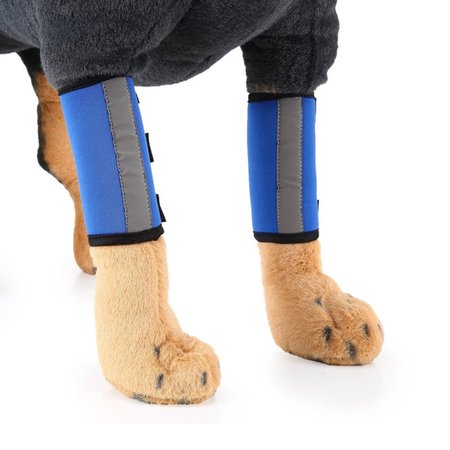 Pet dog Teddy fracture splint, front and rear leg knee protectors, joint recovery straps, fixation and correction braces Blue/M